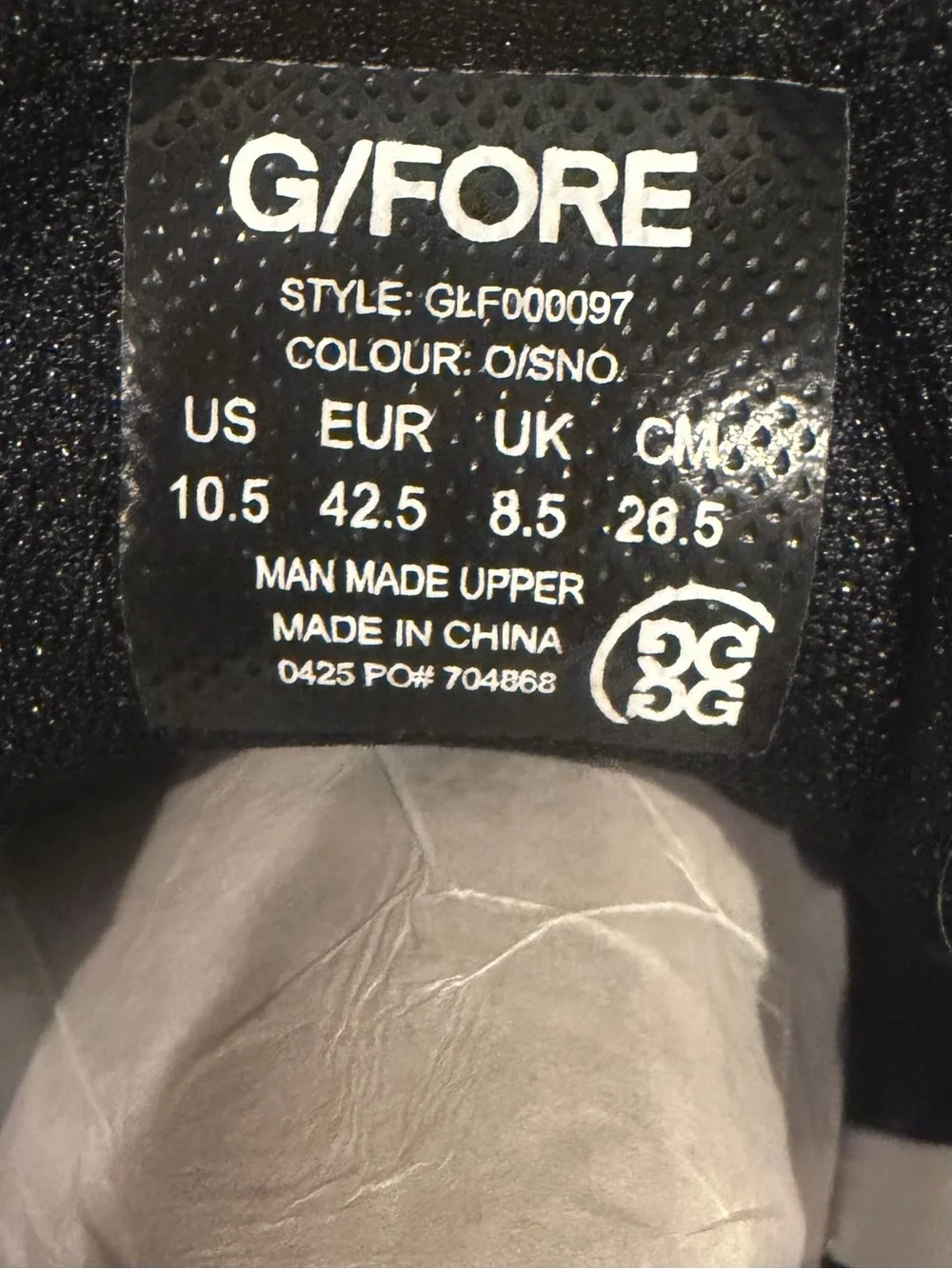 G/FORE Men’s Black and White Athletic Golf Shoe